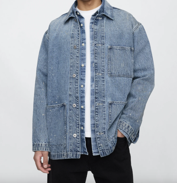 GAP Painted Denim Chore Jacket